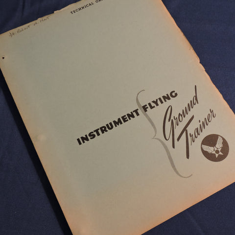 Instrument Flying, Ground Trainer (Link Trainer), Instruction Guide, USAAF WWII