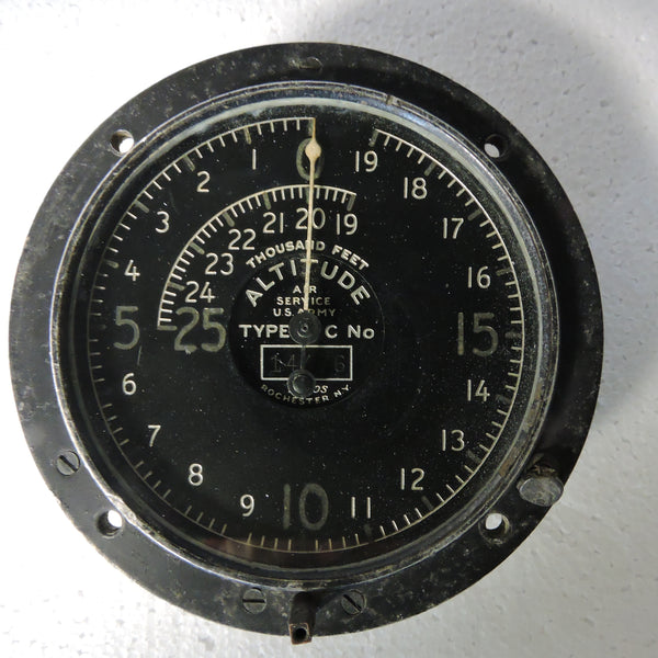 Höhenmesser, Typ C, Tyco, 25.000 Fuß, WWI bis 1926 Air Service USArmy