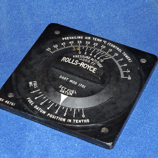 Pressure Altitude Calculator for Rolls Royce Dart 534-2 Engine (NOS)