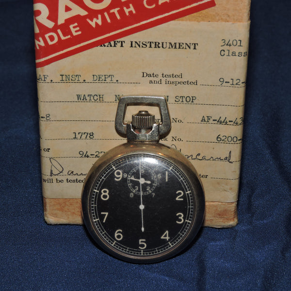 Stopwatch, Type A-8, Navigation Watch for Ground Speed 1944 "Jitterbug" w Box