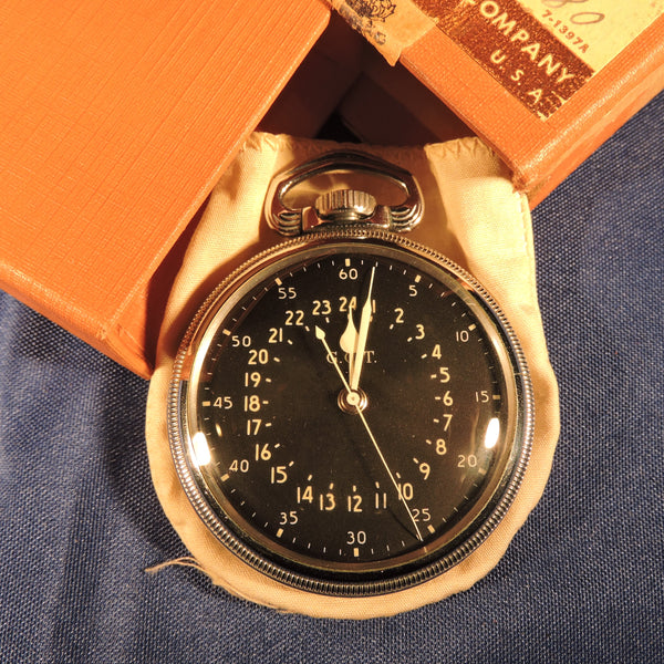 Master Navigational GCT Watch AN-5740 4992B 24 Hour in Original Box 1942