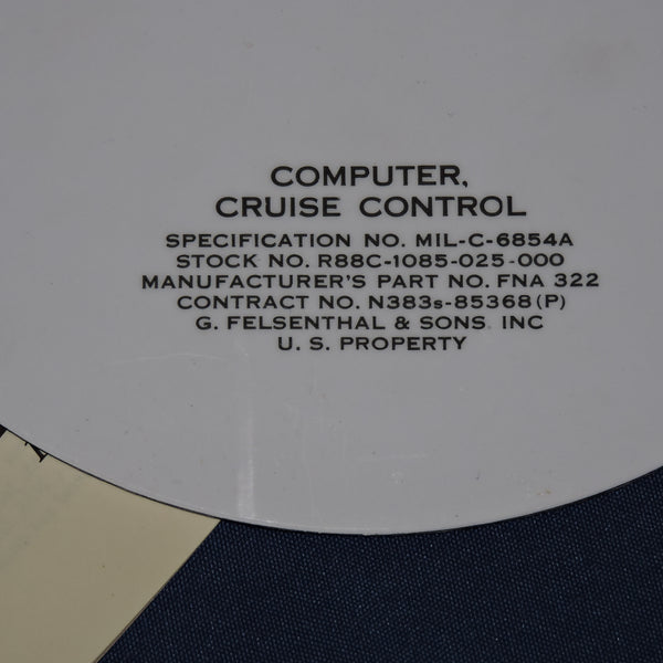 F9F-2 Panther Fighter Cruise Control Computer 1950