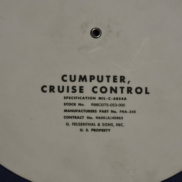 F2H-2 Banshee Fighter Cruise Control / Climb-Descent Computer 1950s