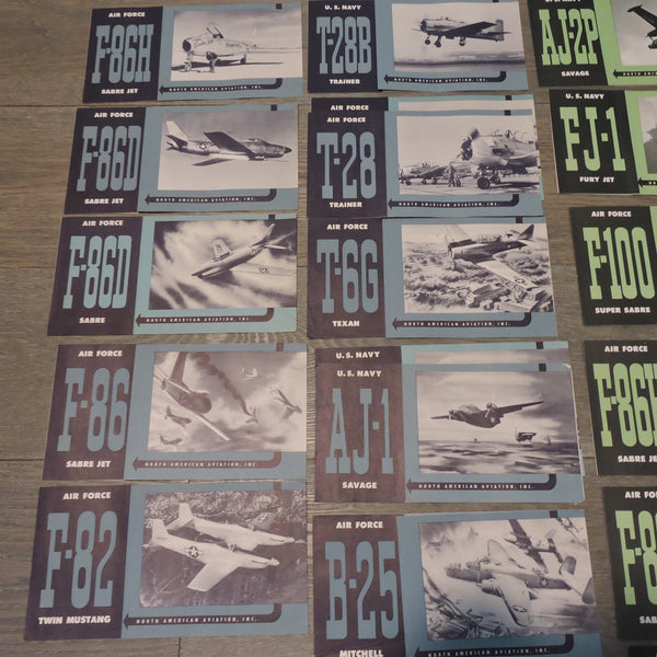 North American Aviation Military Aircraft Brochures, lot of 33, 1950s