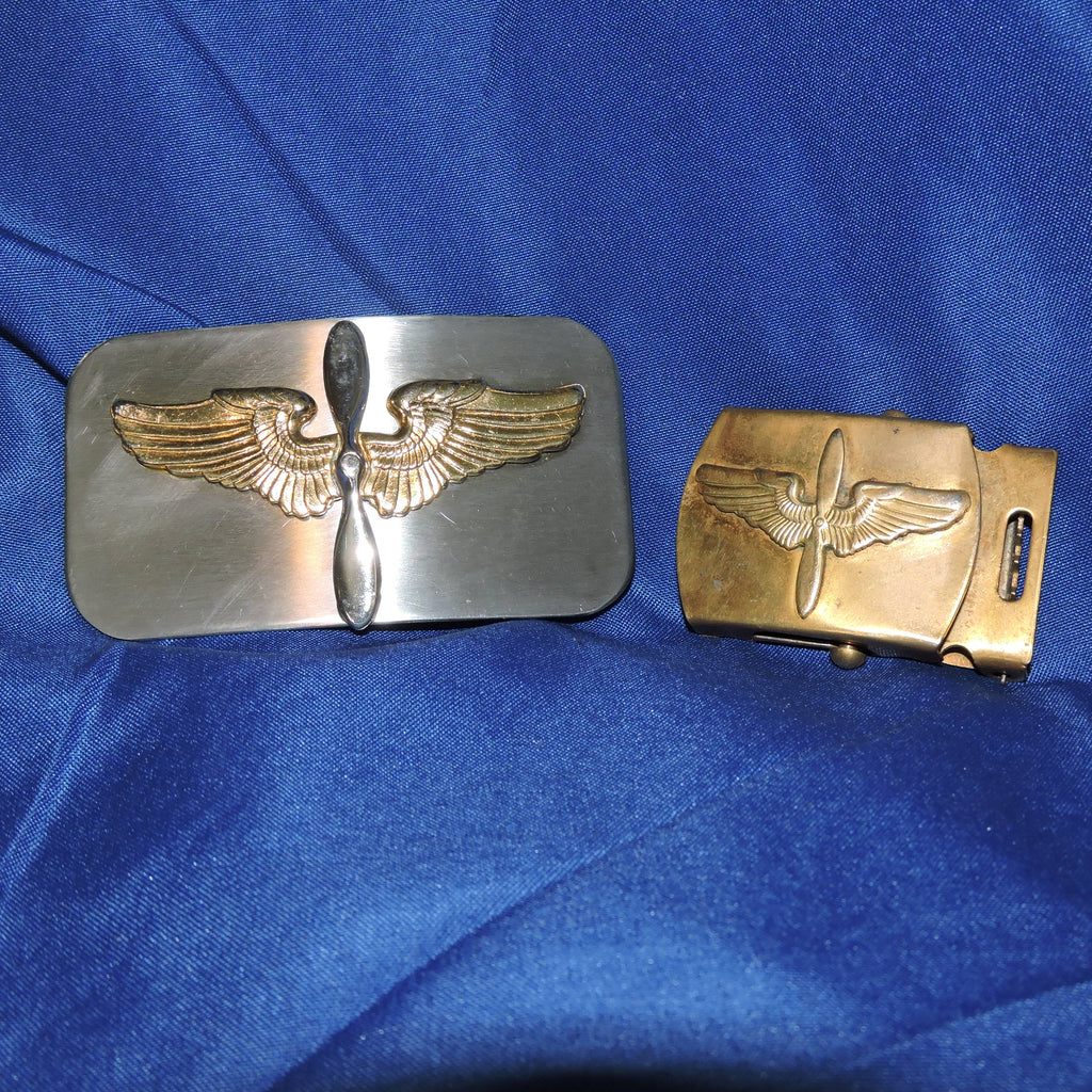 Gürtelschnallen, 2er-Set, US Air Corps Aviation Cadet WWII 1940