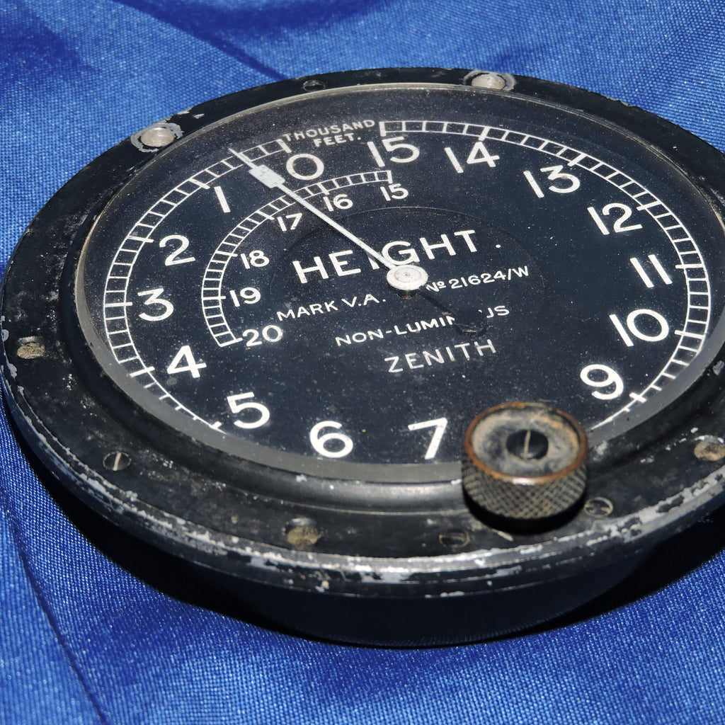 Altimeter, Simple, 20,000 FT., Zenith Mk V.a. WWI and/or Post WWI RAF ...