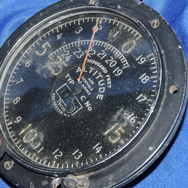 Altimeter, Type C, Tyco, 25,000FT, WWI to 1926 Air Service USArmy