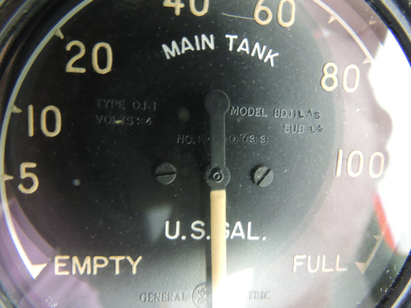 Fuel Quantity Indicator, GE Type 8DJ1LAS, 115 Gal, R88-I-2025 US Navy F4F