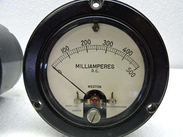 Ammeters, Voltmeters, Lot of 6, Volts, Amps, Microamps, & Milliamps, Weston, Triplett