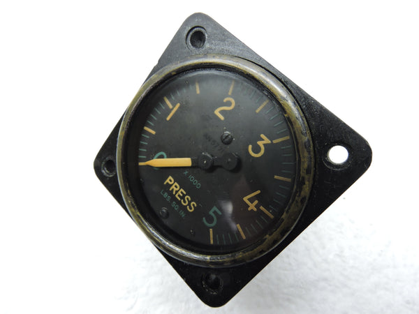 Manometer, 5000 PSI, PN AW-1 7/8-17CZ6, AN-5771 MIL-G-7734, US Navy