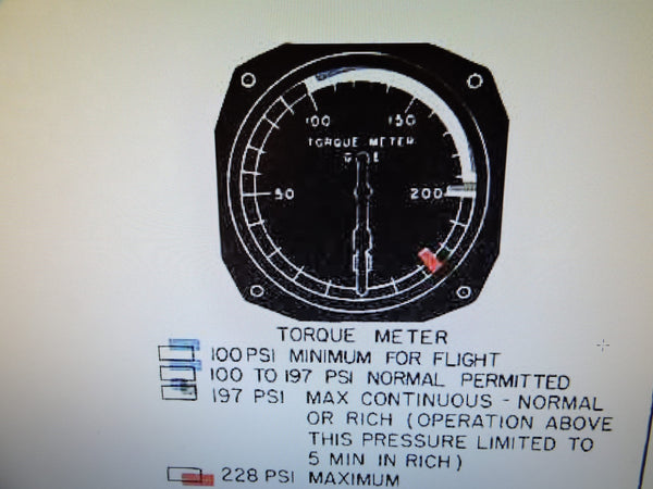 Torquemeter Gage / Indicator, Dual Engine, C-119 Boxcar 0-250 PSI