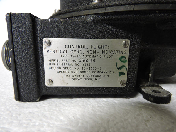Vertical Gyro Control, US Air Force Type E-4 Autopilot/A-12 Gyrosyn, 656518