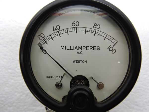 Ammeter, 0-100 Milliamps AC, Weston Model 528