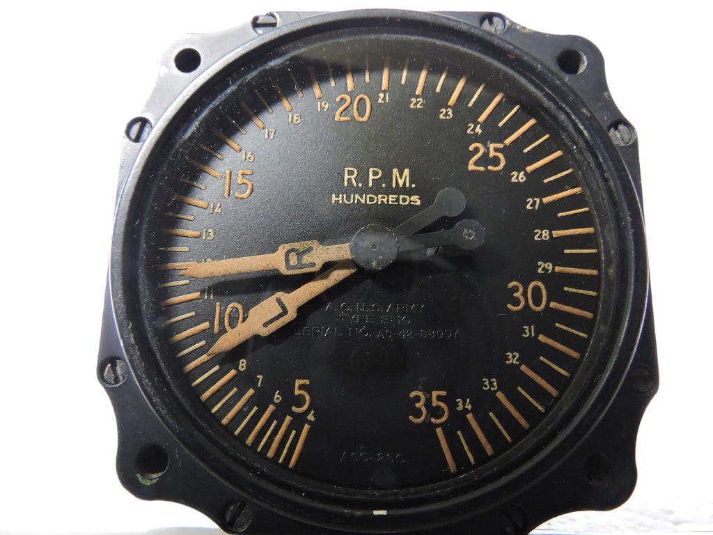 Tachometer, Dual Engine, Electric, Type E-10, Engines L & R, Air Corps US Army