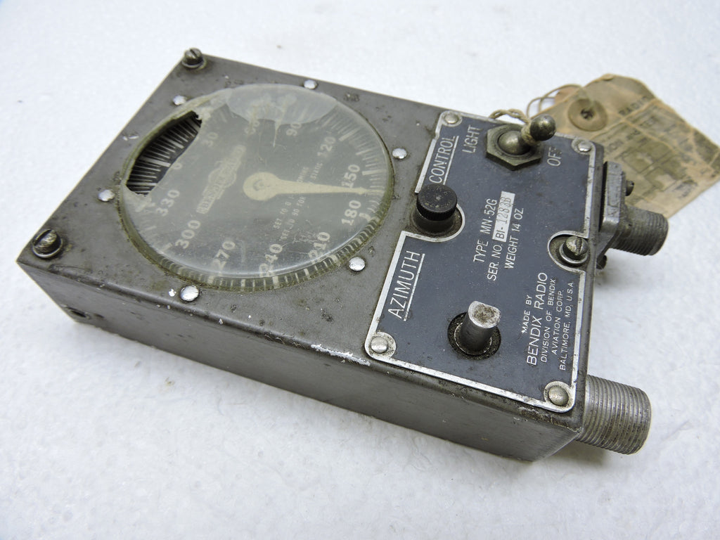 Control Unit, Bendix MN-52G, for MN-20E Radio Loop Antenna, RA-10 Receiver
