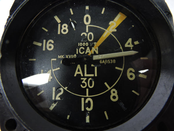 Altimeter, Mk XVIIA, Ref 6A/1538 0-35,000ft, British Royal Air Force