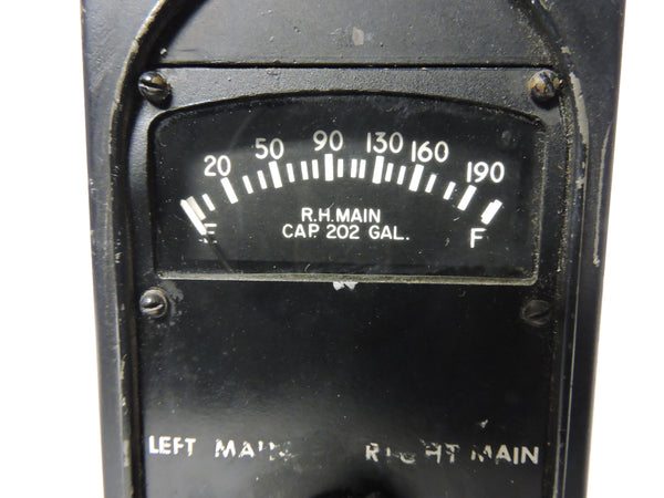 Fuel Quantity Indicator, Four Tanks, C-47 Skytrain, Dakota, WWII