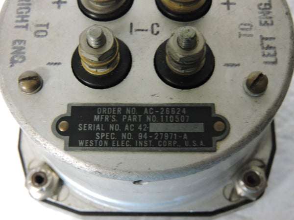 Cylinder Head Temperature Indicator Dual Engine Type B-11 WWII P-38, B-25, B-26