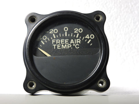Free Air Temperature Indicator, Type C-12 WWII, Air Corps US Army