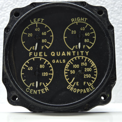 Kraftstoffmengenanzeige, TBM Avenger, 4 Tank, Liquidometer EA-140-4