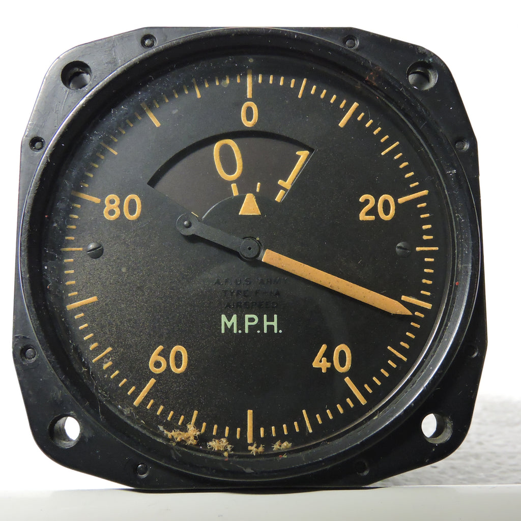 Airspeed Indicator, Sensitive, 700MPH, Army Type F-1A, US Army Air Corps, WWII