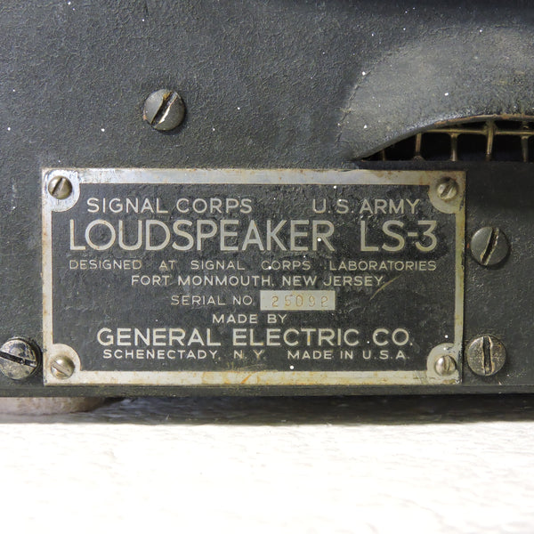 Radio Loudspeaker LS-3, Signal Corps US Army