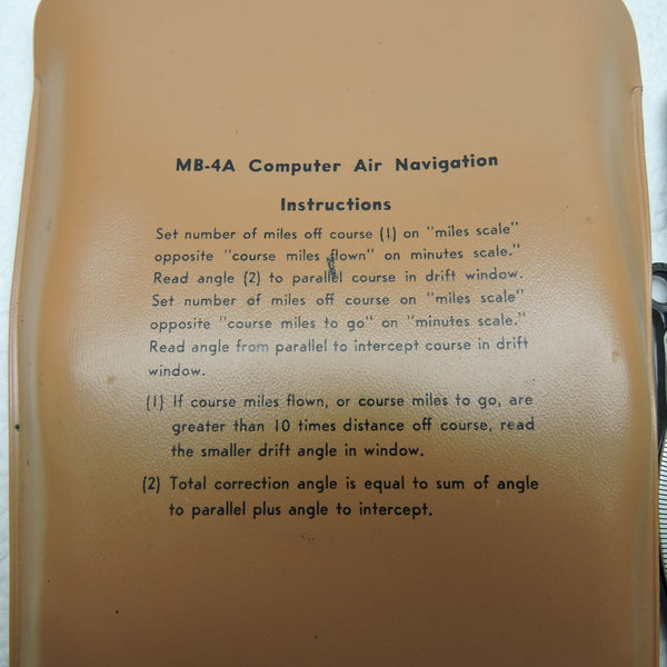 Air Navigation Computer MB-4A, Dead Reckoning, with Dietzgen Divider