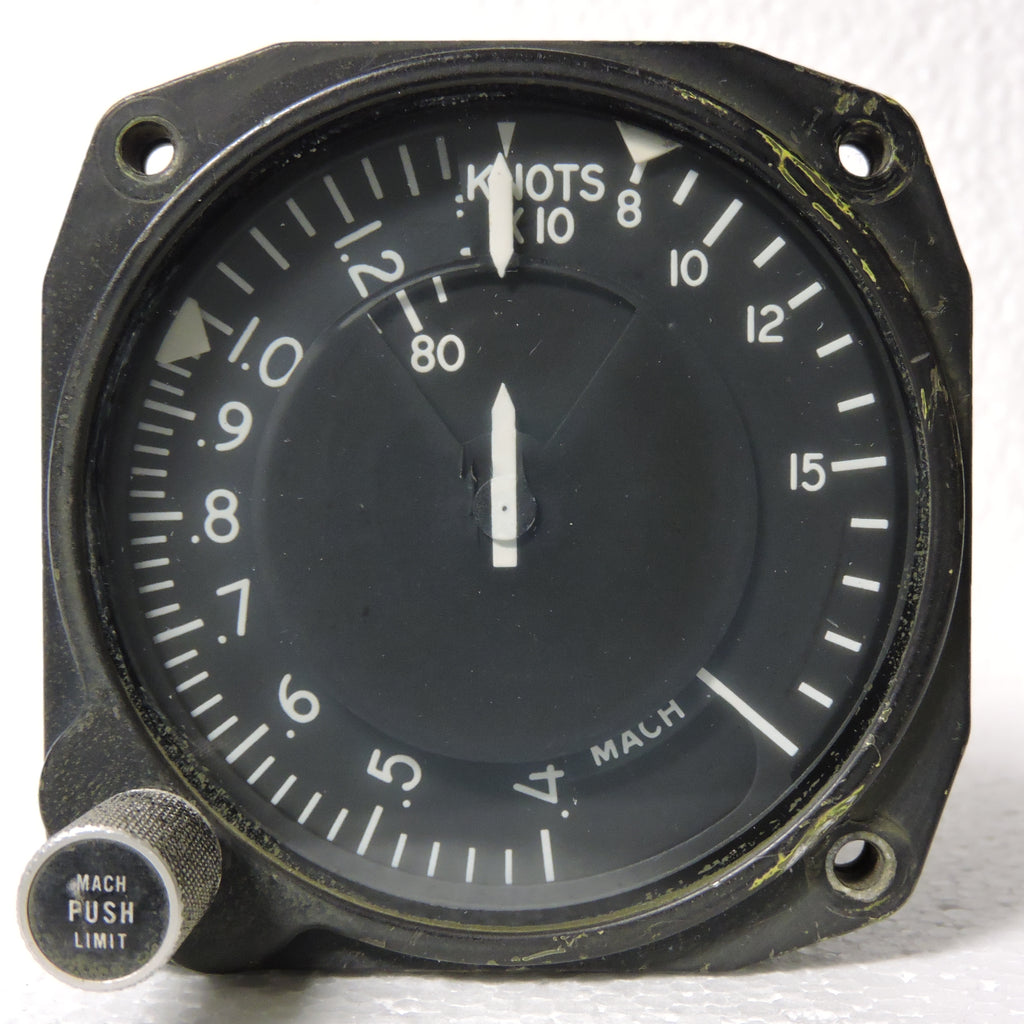 Airspeed / Mach Speed Indicator, 80-850 Knots, 0.4-2.5 Mach, F-8 Crusader