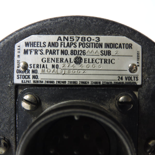 Wheel and Flap Position Indicator, AN5780-3, 8DJ26AAA US Navy