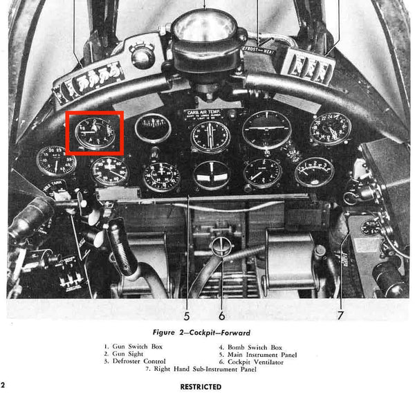 Höhenmesser, empfindlich, Typ C-13, 35.000 Fuß, US Navy WWII 671K-05