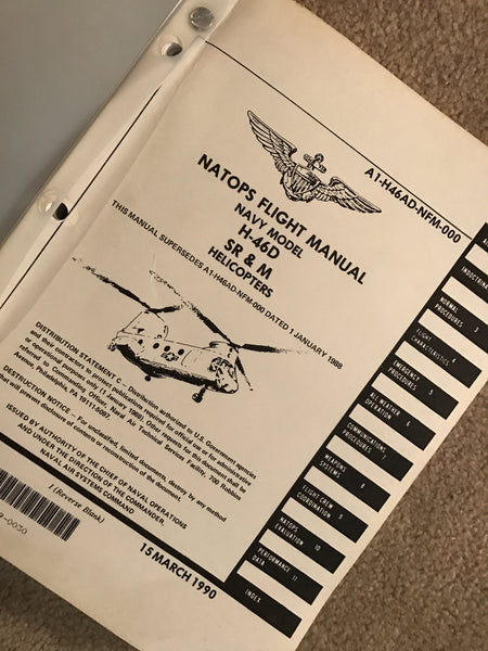 H-46D Sea Knight Helicopter Flight Manual 1990