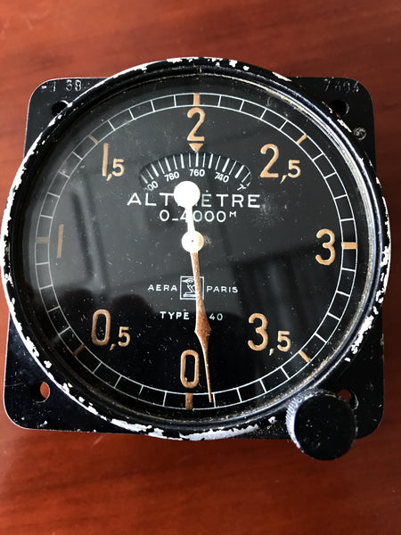 Altimeter, French Armée de l'Air, 0-4,000 meters Aera Type M40