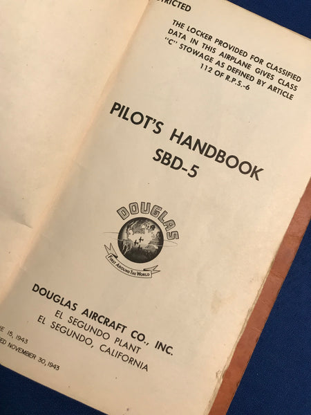 Flight Handbook, SBD-5 Dive Bomber, US Navy 1943