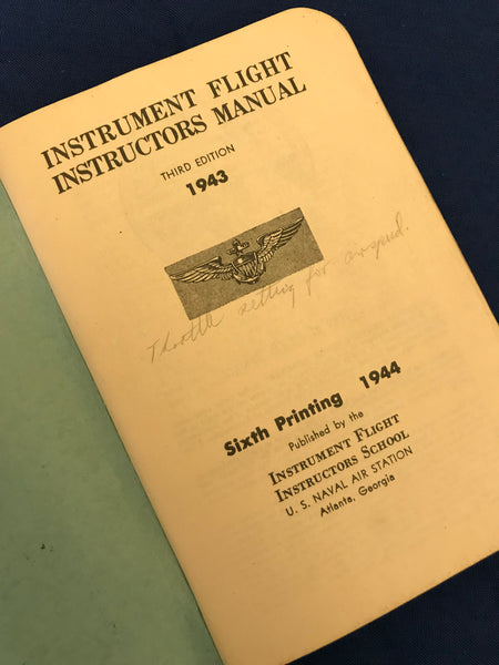 Handbuch für Instrumentenfluglehrer, US Navy 1944