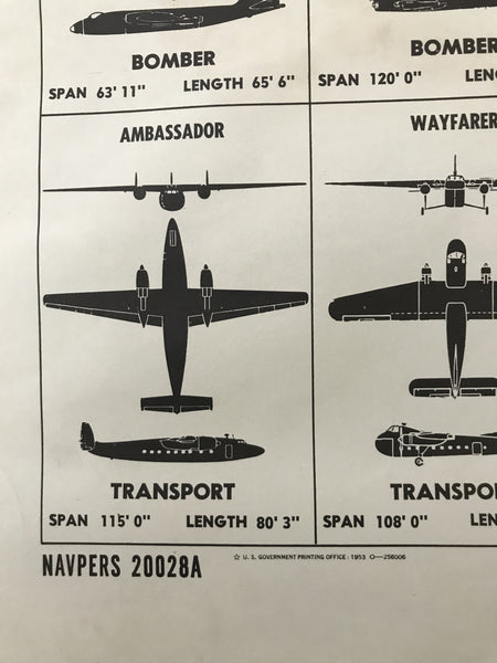 British Aircraft Recognition Poster, 1953
