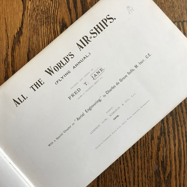 JANES Alle Luftschiffe der Welt (Flugzeuge), Original Erstausgabe 1909