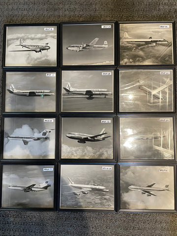 United Airlines Flugzeuge, gerahmte Fotos, 20,3 x 25,4 cm, 12er-Set