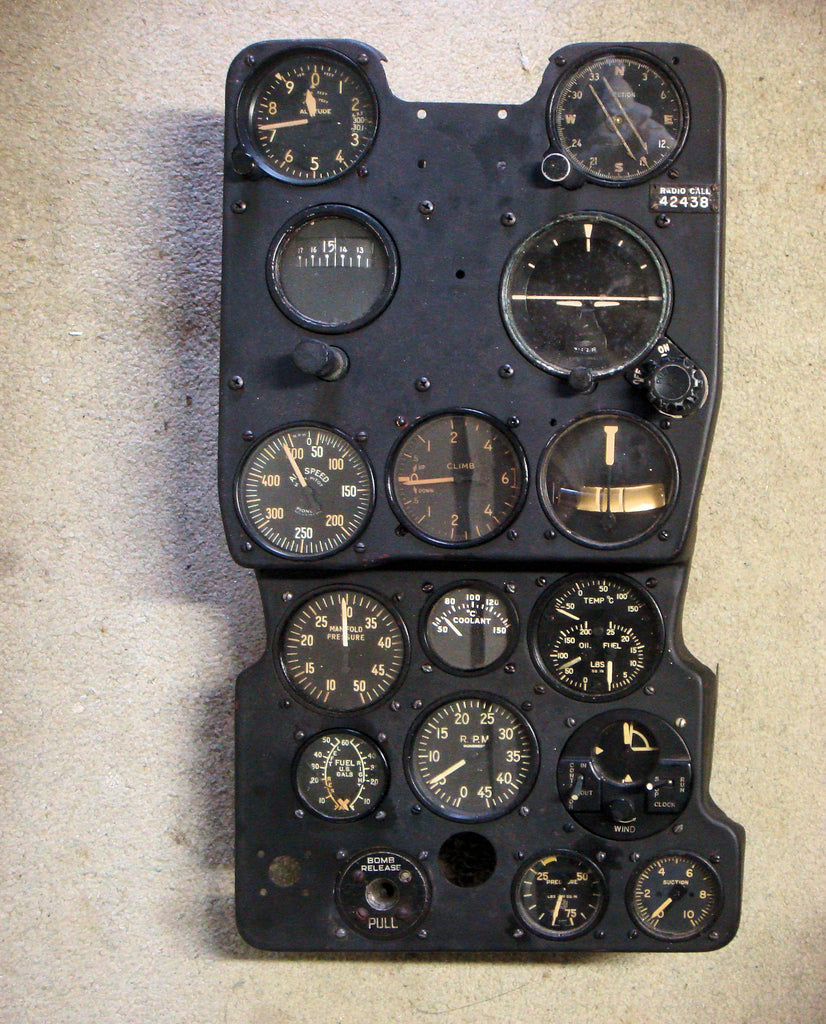 P-39Q Airacobra Fighter Instrument Panel #44-2438