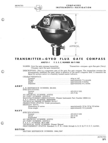 Gyro Transmitter, AN5751-1, Flux Gate Compass System