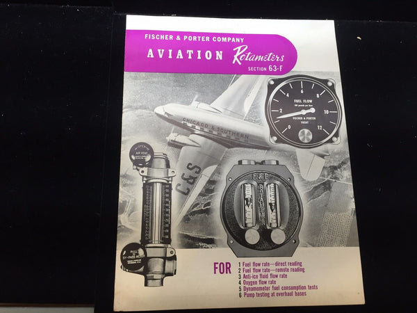 Rotameter, Anti-Icing Fluid Flow Indicator, Fischer & Porter Type NW, DC-3